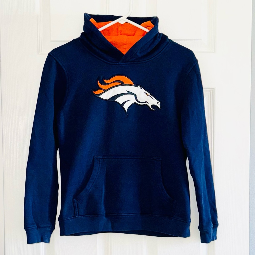 Denver Broncos Youth Large Hoodie Sweatshirt | NFL Team Apparel | Boys L